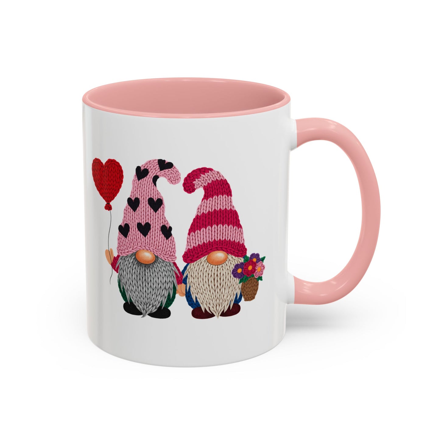 Valentine Gnome Coffee Mug - Cute Couples Accent Mug (11/15oz)