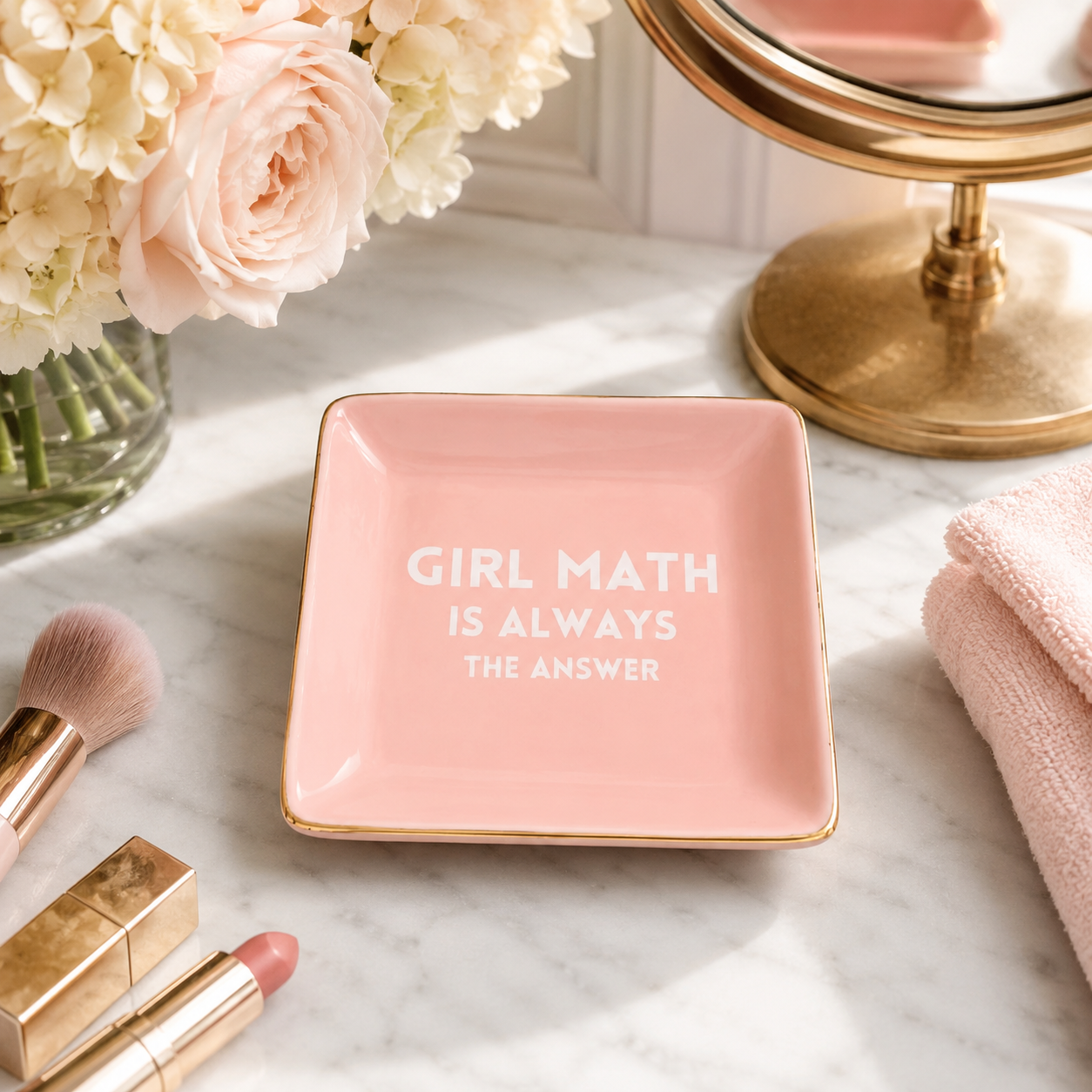 Square Trinket Tray Girl Math Is Always the Answer