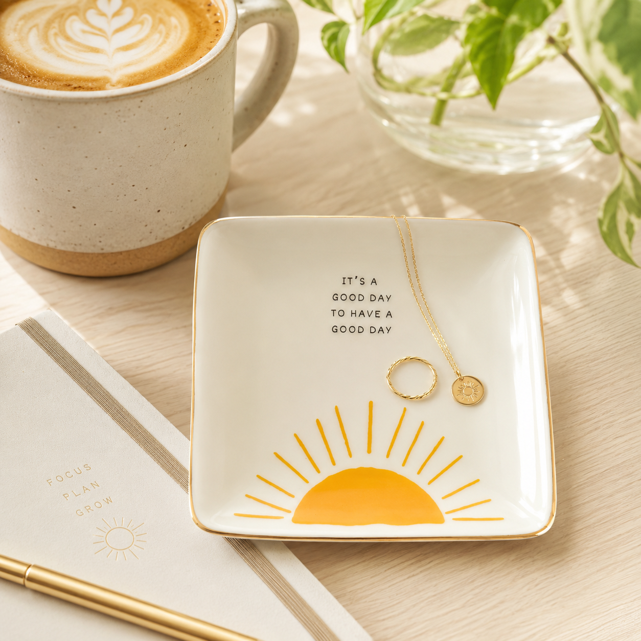 Square Trinket Tray Gift  It's A Good Day