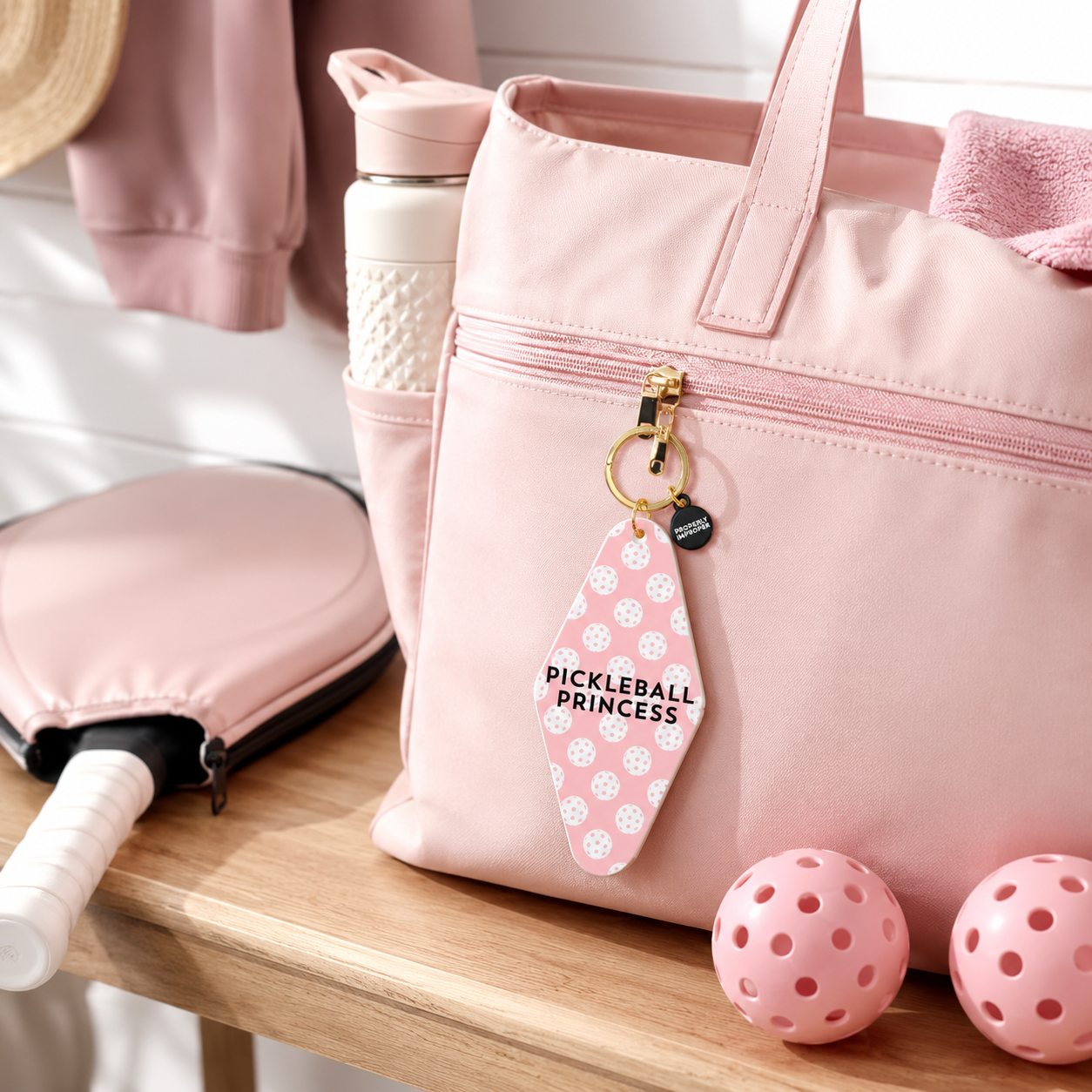 Cute Pickleball Keychain Princess