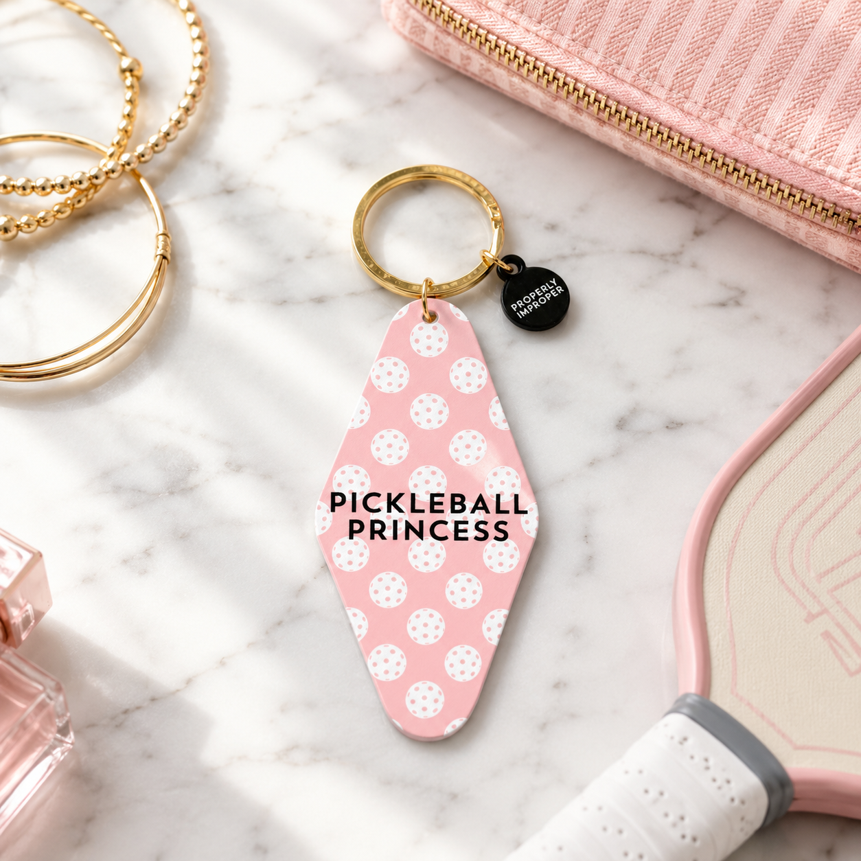 Cute Pickleball Keychain Princess