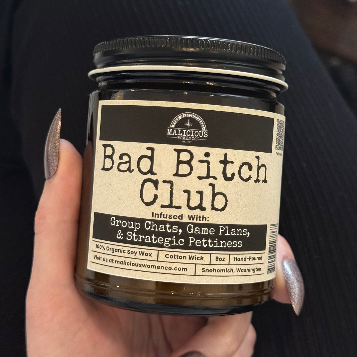 Bad B*tch Club | Scent: Frooty Loops | 9oz Bestie Candle | Malicious Women Co