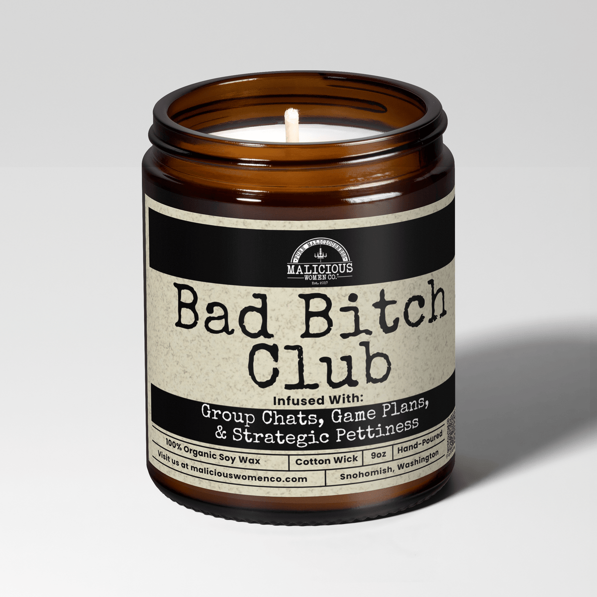Bad B*tch Club | Scent: Frooty Loops | 9oz Bestie Candle | Malicious Women Co