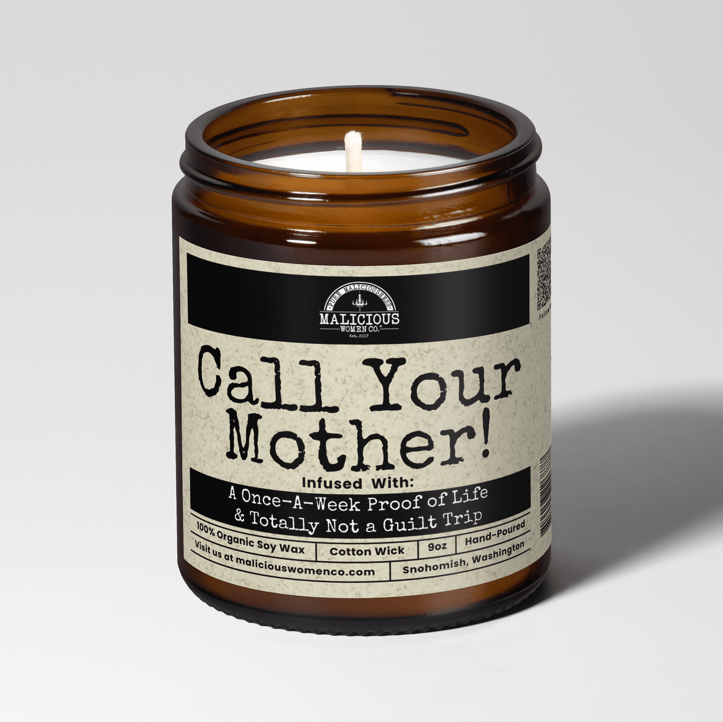 Call Your Mother | Scent: Sage & Sea Salt | 9oz Mom Candle | Malicious Women Co