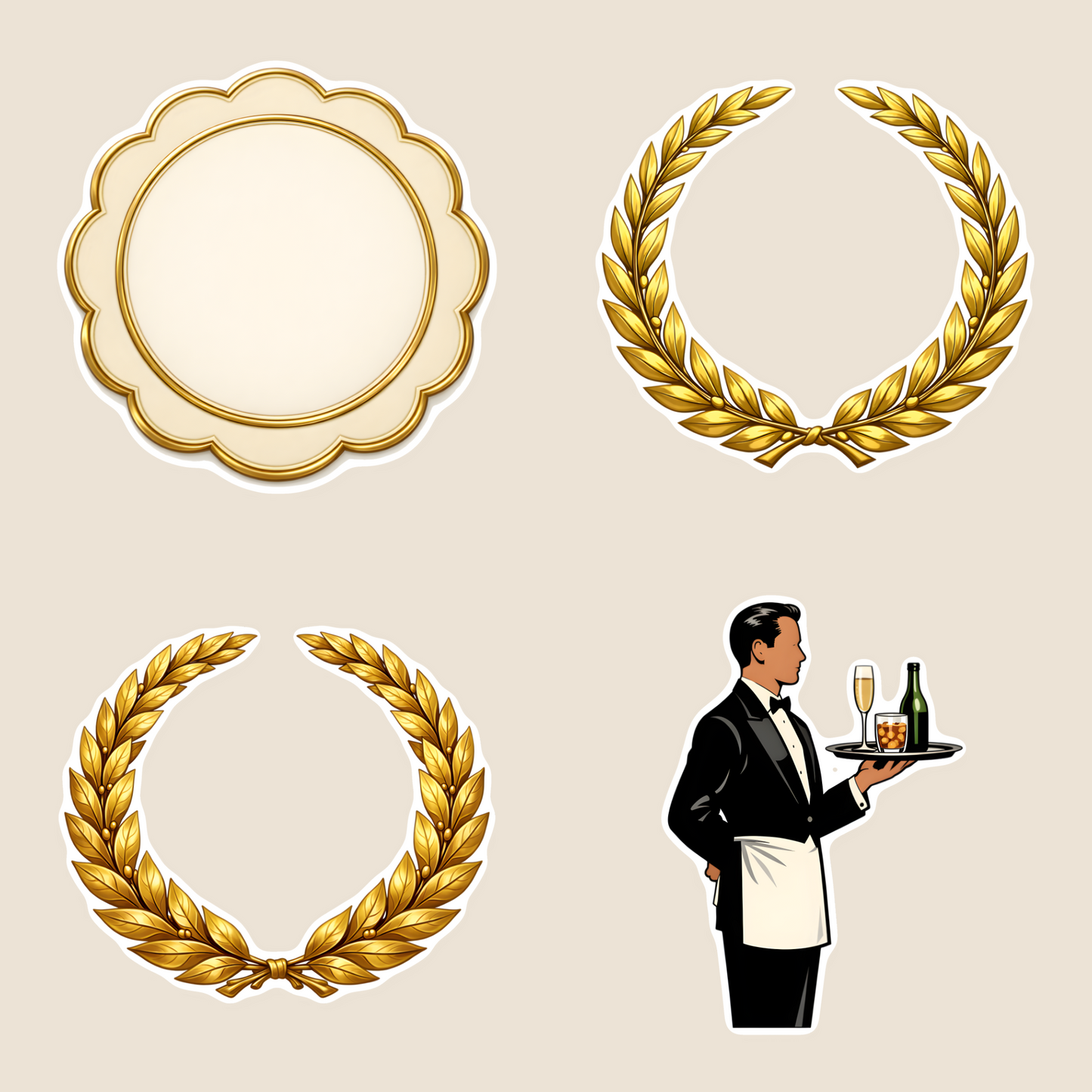 Supper Club Clip Art PNG, Retro diner Stickers, Vintage Restaurant, 50s Food Graphics, Mid-Century Modern