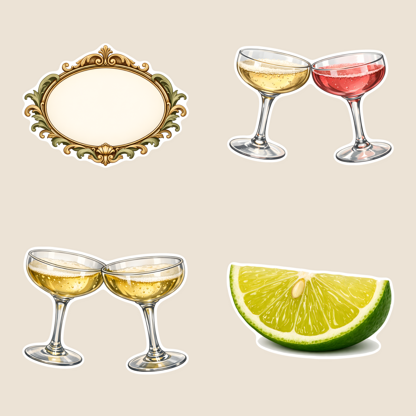 Supper Club Clip Art PNG, Retro diner Stickers, Vintage Restaurant, 50s Food Graphics, Mid-Century Modern