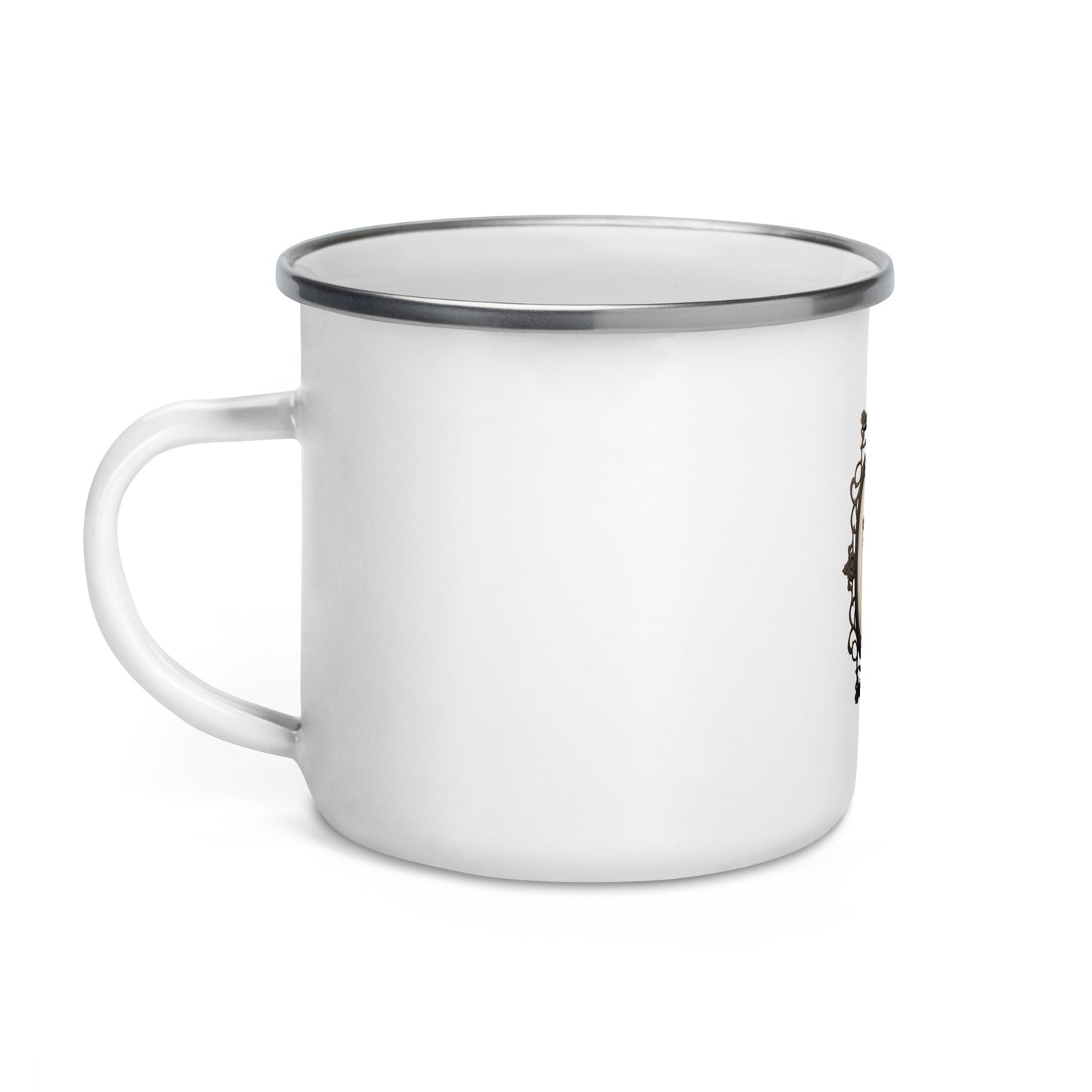 Girl Gone Gothic Enamel Mug, Halloween Horror Theme
