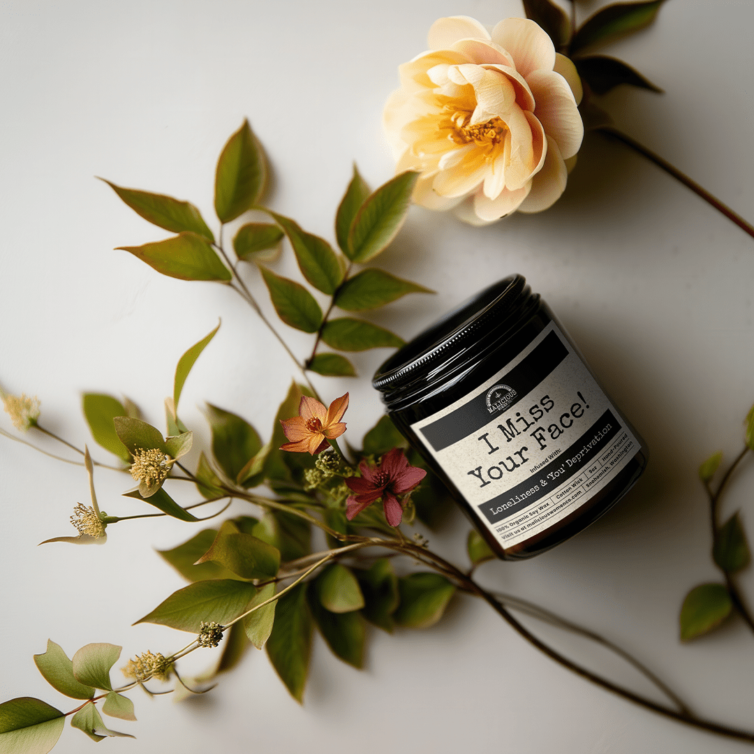 I Miss Your Face! | Scent: Berry Bellini | 9oz Bestie Candle | Malicious Women Co