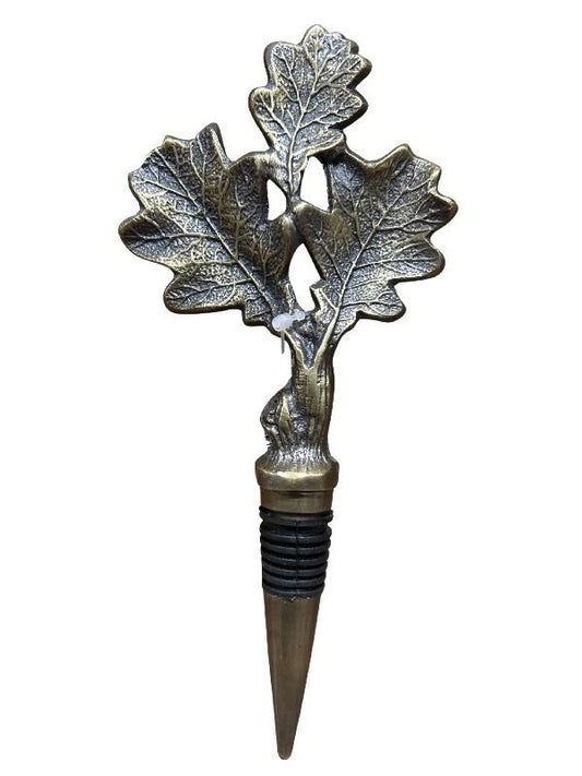 Vintage Oak Leaf Wine Stopper Beverage Bottle Stopper Corks for Wine Home Bar