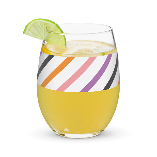 Stemless wine glass