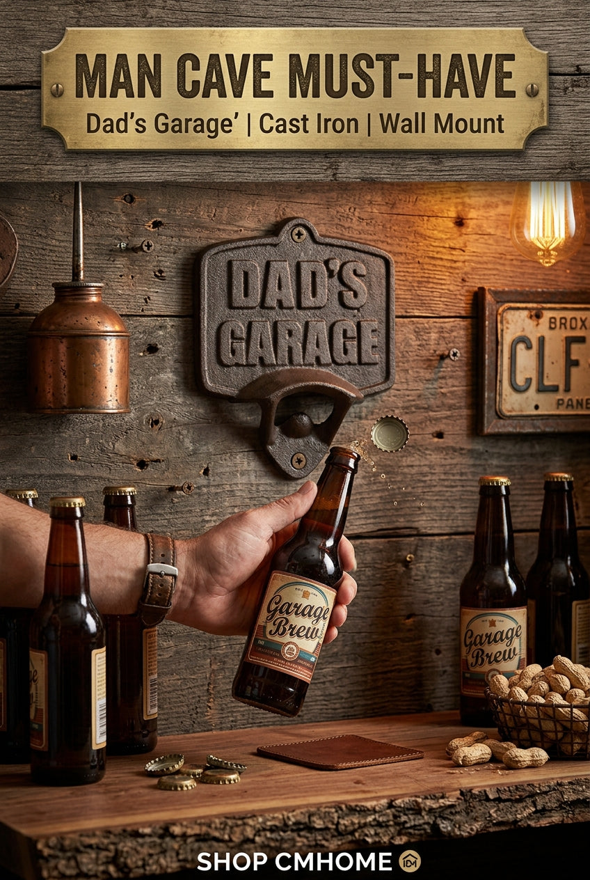 Dad's Garage bottle opener sold by CMHome